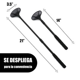 EASACE Pack of 2 Scratchers for Women Men Extendable with Strong ABS Massage Head, 21 Inch Body Scratcher for Adults - Pets Compact - Retractable (Black & Blue)