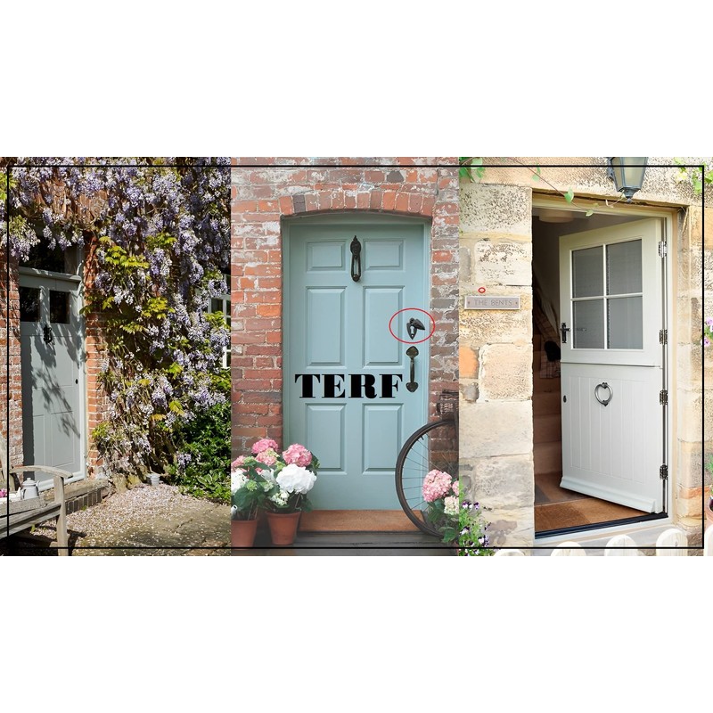 TERF® Traditional Vintage Style Antique Black Escutcheon Covered 60mm Keyhole