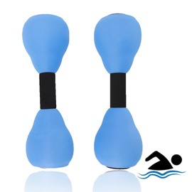 Aquatic Exercise Dumbbells 2Pcs,Water Weights for Pool Exercise EVA Water Dumbbells Water Aqua Fitness Barbells Adjustive Foam Water Weights Swimming Training Fitness Equipment for Adults Kids