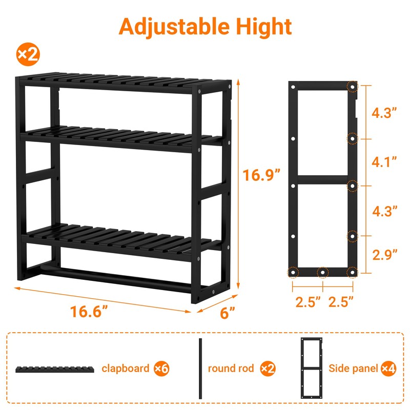 PPN Towel Rack Bathroom Storage Shelves Over The Toilet with