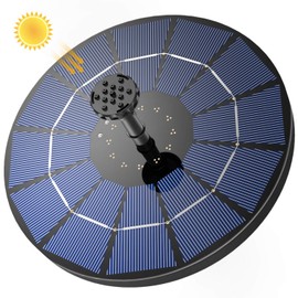 AISITIN Solar Fountain with 3.5 W Solar Panel, 1500 mAh Battery - 6 Effects for Pool, Fish Pond, Bird Bath, Garden