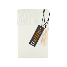 Jersey Fitted Sheet 100% Cotton - Available in 22 Colours - 6 Sizes Approx. 90-100 x 200 cm Natural White