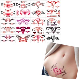 LUYING Women's Tattoo Seal, Body Seal, Moderate Size, Long Lasting, Waterproof, Easy to Apply, Cute, Stylish (Set of 20)