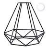 Skelang Lampshade Ceiling, Metal Lamp Shades, Wire Light Shade Black, for Kitchen, Dinning Room, Bedroom, Hallway