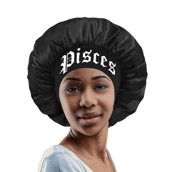 Constellation Print Satin Sleep Bonnet, Soft Comfortable Sleeping Bonnet, Make