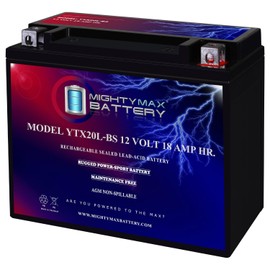 Mighty Max Battery YTX20L-BS Battery for Yamaha Big Bear Grizzly Kodiak YFM400 400, 450