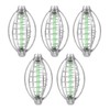 POFET Pack of 5 Fishing Inline Feeder Set, Fishing Bait Feeder, Stainless Steel Fishing Bait Cage 6 cm, Fishing Basket Set