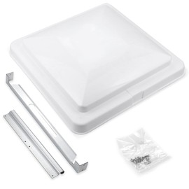 Sporthfish RV Vent Cover 14" Roof Vent Lid for Universal RV, Trailer, Camper, Motorhome Roof Replacement Ceiling Vent Covers, Plastic Square Skylight Cover Liftable, 1 Pack White