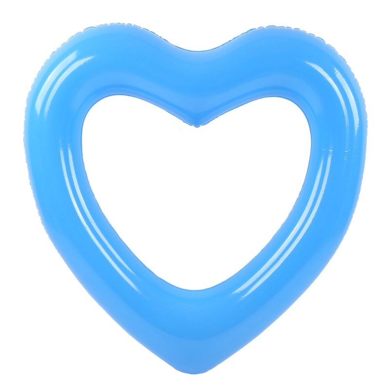Heart Shaped Swimming Circle 120cm Thick Tear Resistant PVC Material
