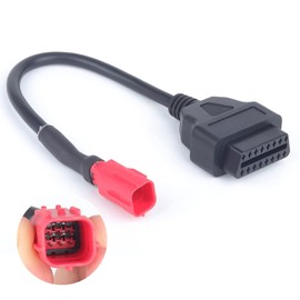 Paifeancodill Motorcycle 6 Pin to OBDII 16 Pin Adapter Cable - OBD2 Diagnostic Cable Compatible With Yamaha Honda
