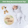 Baby Announcement Sign, KAMHBE Wooden Birth Announcement Sign 5.9 Inch