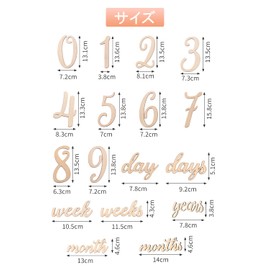 YFFSFDC 20 Pcs Old Photo Wooden Letter Banner Baby Monthly Quad New Bone Photo Anniversary Photo Growth Record Baby Shower Shower Props Sleeping Art Natural Wood Reusable