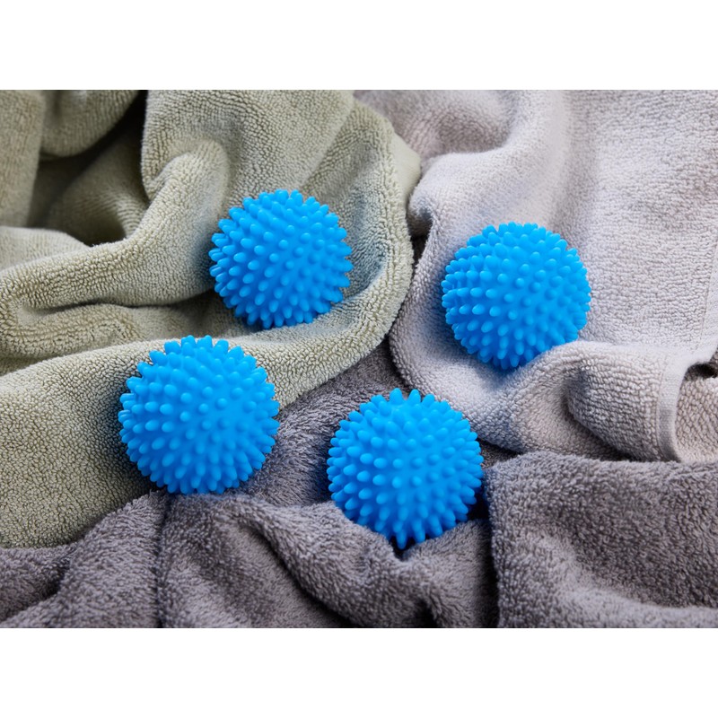 Minky Dryer Balls, Pack of 2 Blue Laundry Balls for