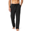 Pudolla Men's Cotton Yoga Sweatpants Athletic Lounge Pants Open Bottom