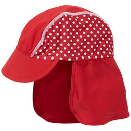Playshoes Girl's UV Sun Protection Polka Dot Swim Sun Hat Cap, Red (Original), Large (Manufacturer Size:53cm)