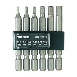 TRUSCO THBI100 Hex Bit, 2.4 gal (65 L), 0.4 inches (10.0 mm)