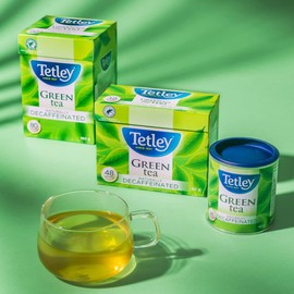 Tetley Naturally Decaffeinated Green Tea - 24 Tea Bags, 48 Grams