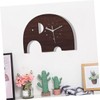 iplusmile Wooden Elephant Wall Clock Wall Hanging Decorative Clock for