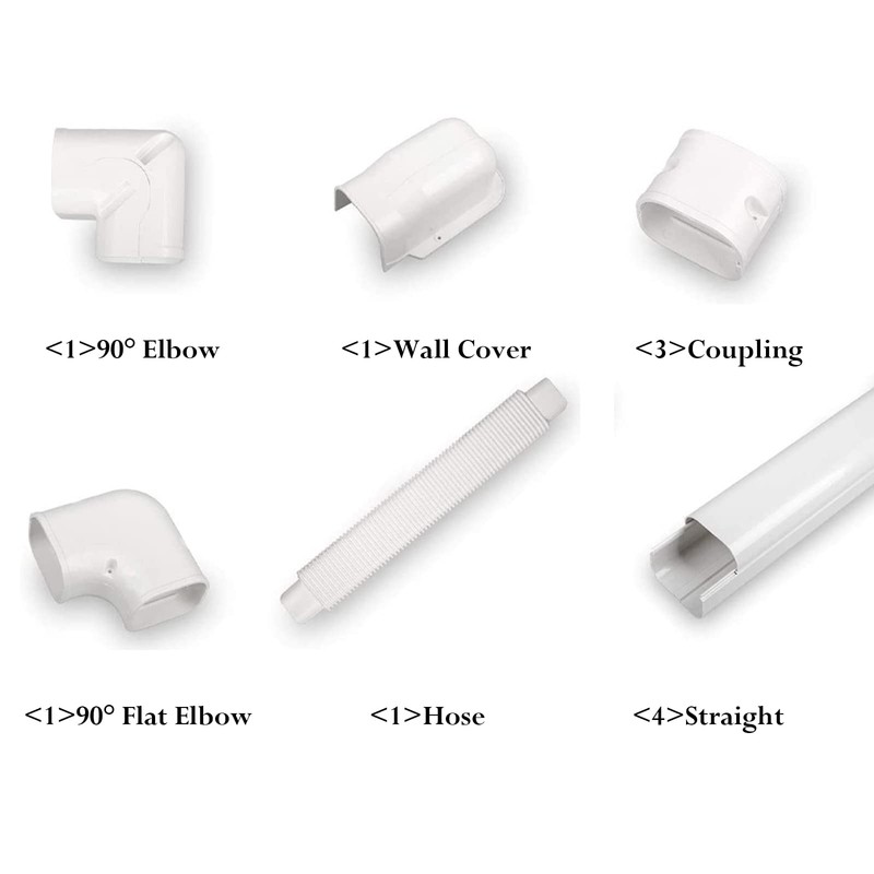 LyPrem 16.5Ft Mini Split Line Set Cover 4" PVC Line