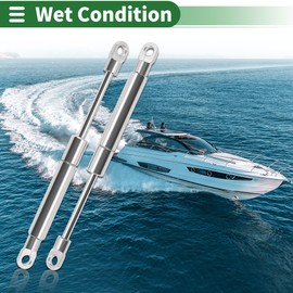 Motoforti 7.5inch/190mm 25lb/110N/11kg Stainless Steel Marine Lift Support Struts Boat Hatch Gas Springs 2 Pcs