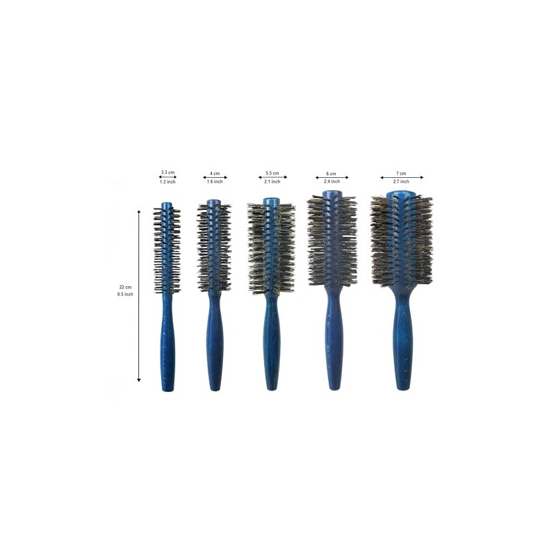 Tredoni 55 mm 100% Natural Boar Bristle Hair Brush Extra