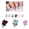 Mouyic Dijes Para Uñas Corazon De Cristal Con Serpiente 6