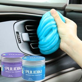 PULIDIKI Car Cleaning Gel Detailing Putty Auto Cleaning Kits Slime Cleaner Dust Clean Gel Interior Cleaner Car Accessories Stocking Stuffers for Men Women Teens White Elephant Gifts Adults (2Pack)