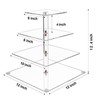 BLBYHO 4 Tier Acrylic Cupcake Tower Stand, Clear Square Dessert