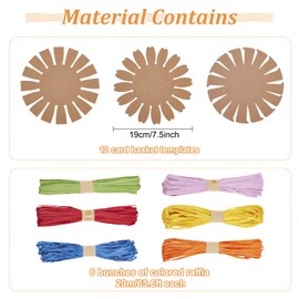 FREEBLOSS 12 Set Basket Weaving Kit Introductory Sewing for Beginners, Creative Woven Bowl Suitable for Kids Arts and Crafts Projects with Video Tutorial, Easter Christmas Basket Activities