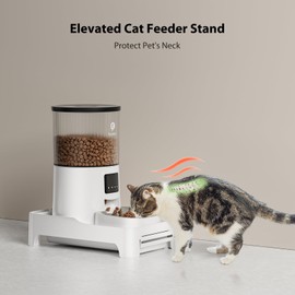 PETULTRA Automatic Cat Feeder Stand: Elevated Holder Automatic Pet Feeder for Cat and Dog, 3 Adjustable Height Raised Food Dispenser Shelf Suitable for Most Pet Feeders& Water Dispenser with Drawer