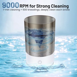 4 in 1 Electric Makeup Brush Cleaner Machine, Automatic Make Up Brushes Cleanser, Portable Beauty Cosmetic Cleaners and Dryers, Washer Set, New Makebrush Cleaning Tool, Cute Brushcleaner Blender Kit