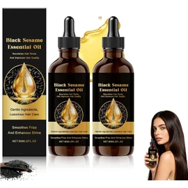 2pcs Conditioning Hair Aceite de Comino Negro 60ml, Aceite de Semilla Negra, Aceite Para Cabello, Fortalece el Cabello，Apto para todo tipo de cabello