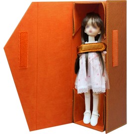 Highawk Blythe Doll 1/6 Size Bjd Box Case for Doll Blythe Outing Lid for Outings, Storage, 1/6 Doll Toy, Dustproof Cover, Box, No Doll (Orange)