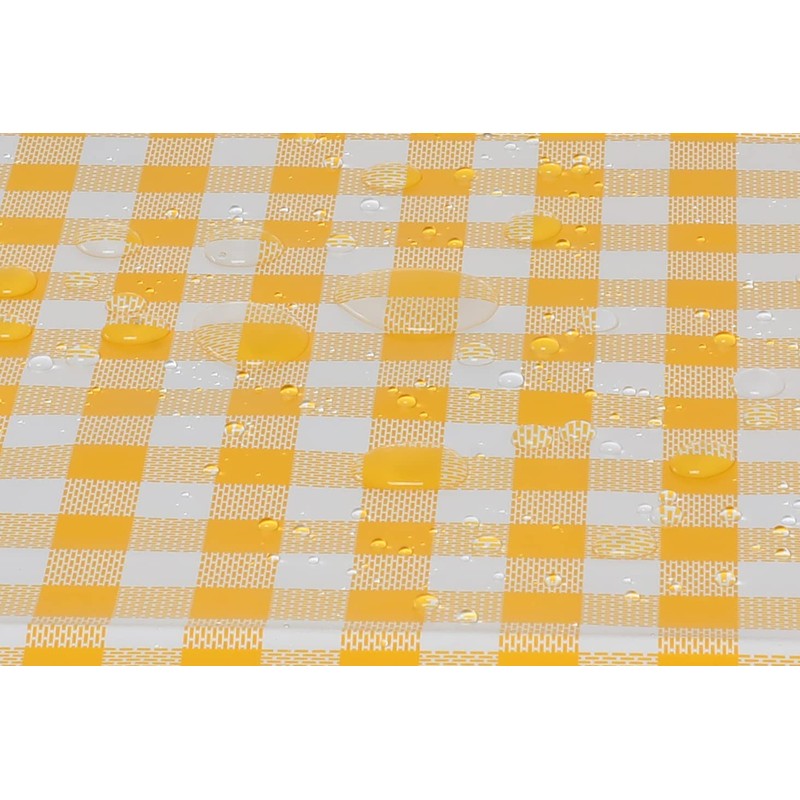 Home Direct Oilcloth Tablecloth Washable Round 140 cm Yellow