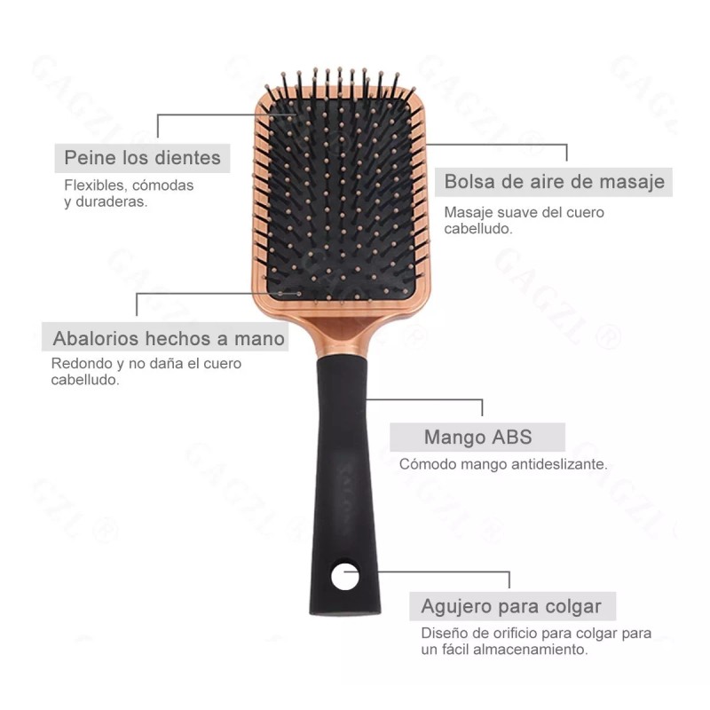 ANDSS 4 Piezas Herramientas De Peluquería Peine Redondo Para Peluq