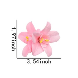 Bohemian Flower Hair Clips for Women Plumeria Hair Pin Hawaiian Hibiscus Flowers Clip for Hair Barrettes Flower Orchid Hair Clip Frangipani Hairpin Flower Hair Accessorise 4Pcs