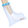 Children's legs with blue PP ring with bathing protective sleeve