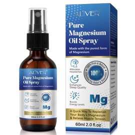  Magnesium Oil Spray, 60ml Topical Magnesium Oil Pure Magnesium Oil Spray, Magnesium Spray for Leg Cramps, Soothing Relief & Relaxation for Better Sleep, Easy to Absorb and Use