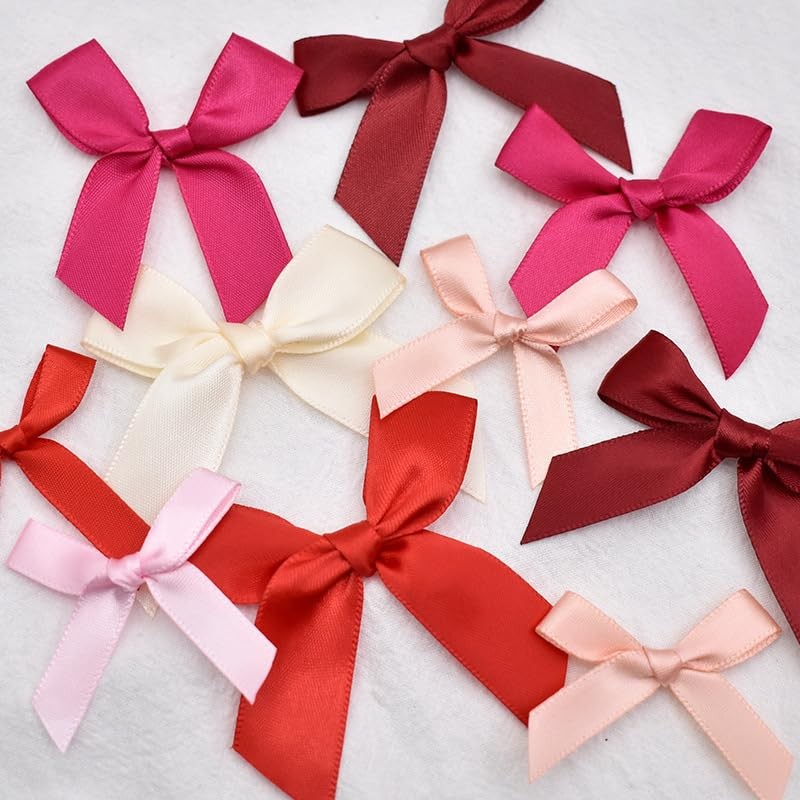 SYSUII Pack of 500 Mini Satin Ribbon Bows, 4.5 cm