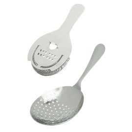 HIC Kitchen Cocktail and Julep Bar Strainers, Set of 2, 18/8 Stainless Steel