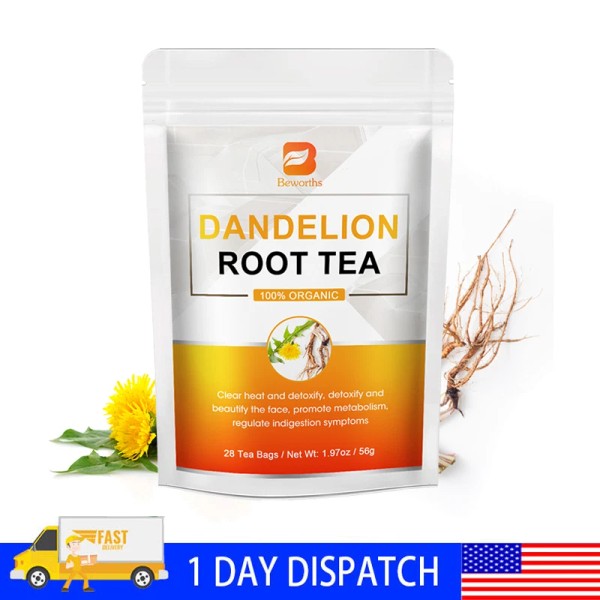 Beworths Natural Dandelion Root Tea Lung Cleansing Breathing Detox Liver