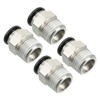PATIKIL 12mm x 1/2"NPT Male Thread Push to Connect Fittings,