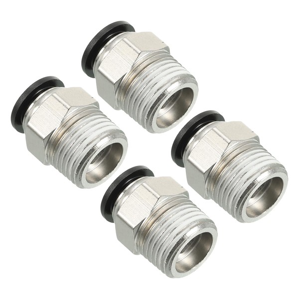 PATIKIL 12mm x 1/2"NPT Male Thread Push to Connect Fittings,