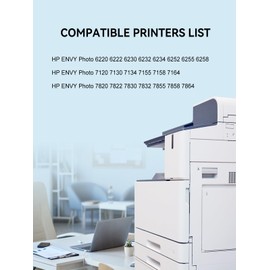 PRINPUSE 64XL Ink Cartridges Black and Color Replacements for HP 64XL Ink Cartridge Combo Pack HP 64 Ink for Envy Photo 7855 7858 7155 7120 7800 6252 6255 7158 7100 7164 Printer (2 Pack)