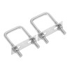 PATIKIL M8x40x65mm Square U-Bolts Kit, 2Set 304 Stainless Steel Square