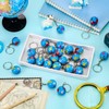Oudain 40 Pcs Colorful Globe Keychains Bulk, Planet Earth Ball