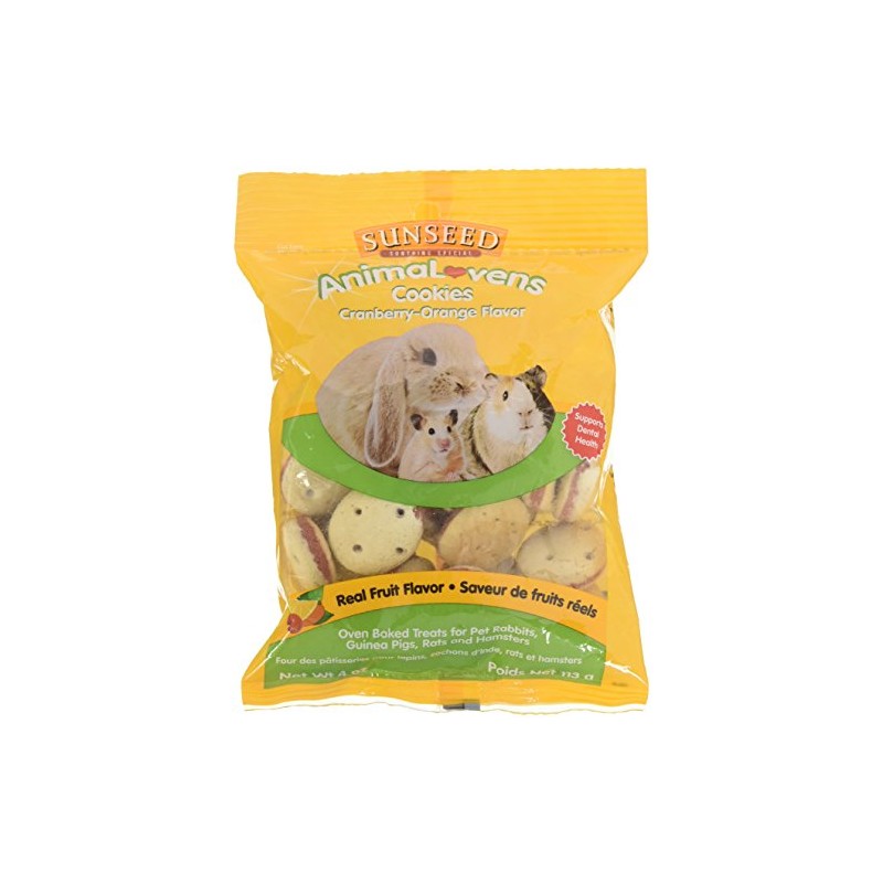 Sunseed Company 36022 Cranberry-Orange Animalovens Small Animal Treat, 4 Oz