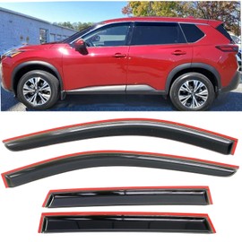 Side Window Visors Wind Deflectors for Nissan Rogue 2014-2020, Vent Guard Shade Sun Rain Guards 4PC-Set 94827