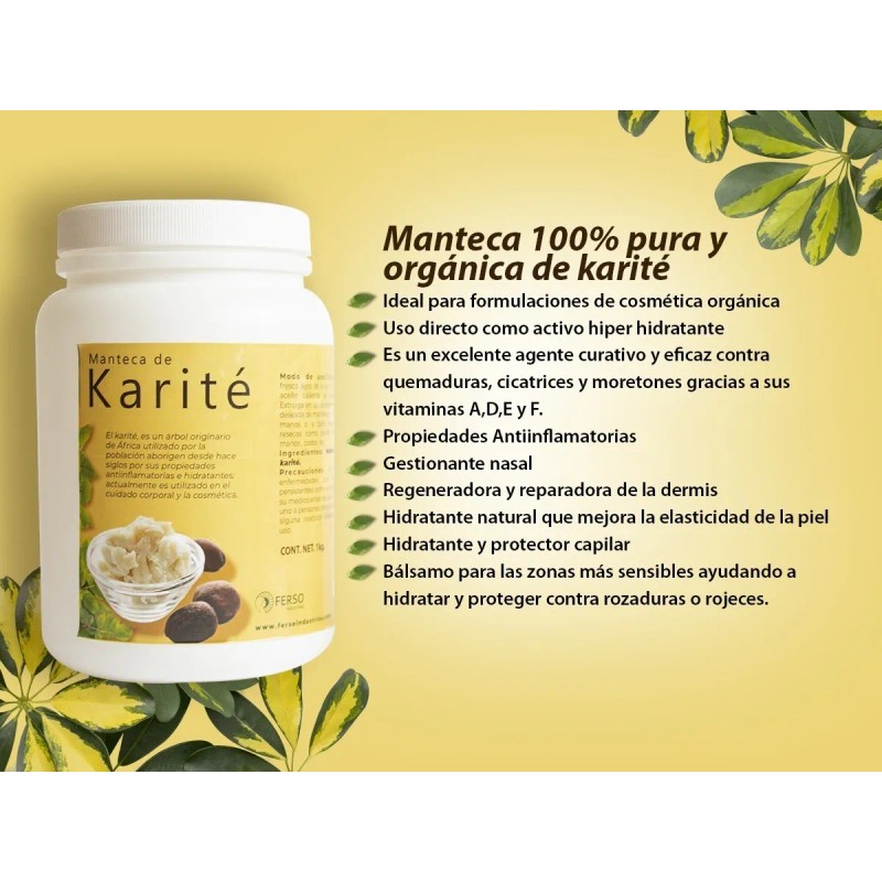 1kg Manteca De Karité Orgánica Shea Butter 100% Natural
