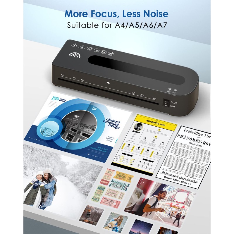 MAXDONE Laminator, A4 Laminator Machine with 10 Laminating Pouches, Laminating